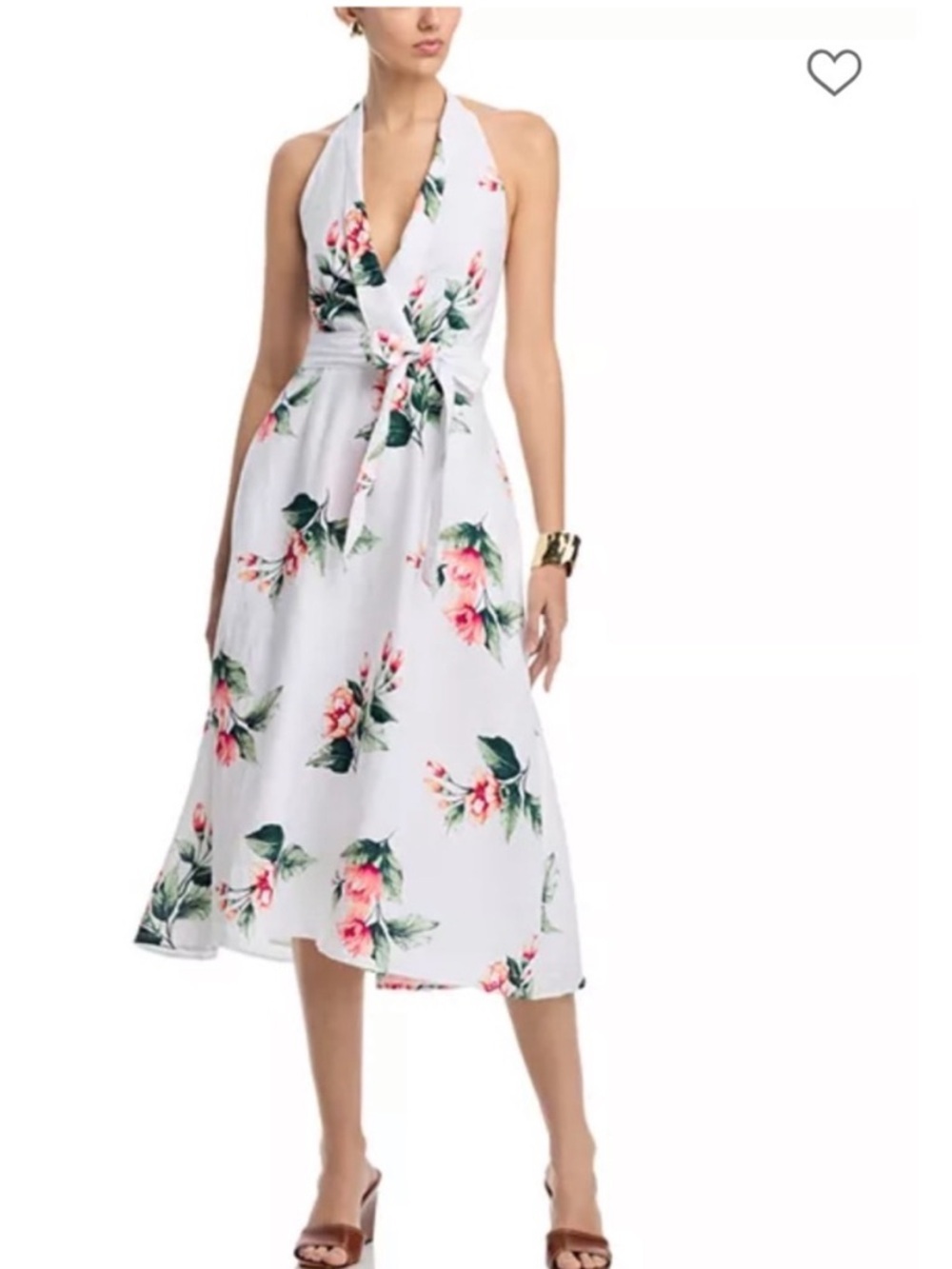 Tommy Bahama Linen Halter Dress sz S, 16” PTP (stretches bigger), 48” L